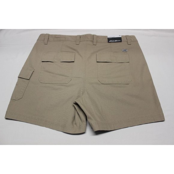Eddie Bauer women's slightly curvy high rise khaki canvas utility shorts 16 - Picture 4 of 14